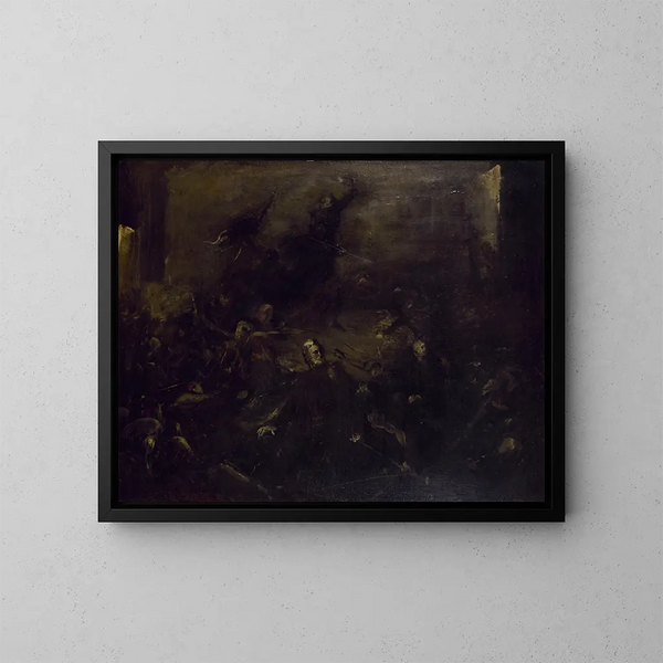 Politieke allegorische schilderij met portret van Victor Hugo - Jean-Baptiste Carpeaux — ingelijst kunstwerk aan de muur