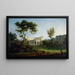 La Maison de Beaumarchais et la Bastille - Jean-Baptiste François Genillion — ingelijst kunstwerk aan de muur