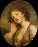 De luisterende vrouw - Jean-Baptiste Greuze — weergave van het kunstwerk