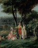 Wandel in een park - Jean-Baptiste Hilaire — weergave van het kunstwerk