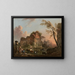 van Bergers près de ruines antiques dans un paysage - Jean-Baptiste Lallemand — ingelijst kunstwerk aan de muur