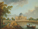 De oostkant van het Château de Montmusard in Dijon gezien vanaf de tuinen - Jean-Baptiste Lallemand — weergave van het kunstwerk