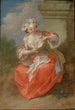 Jonge vrouw die vlooien jaagt - Jean-Baptiste Lebel — weergave van het kunstwerk
