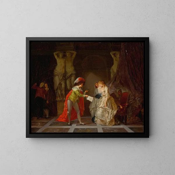 The Letter - Jean-Baptiste Mallet — framed artwork on a wall