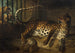 Luipaard in kooi geconfronteerd met twee mastiffs - Jean-Baptiste Oudry — weergave van het kunstwerk