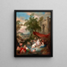 van een schilderij met badende naakten bij een fontein, nimfen die baden in een zwembad - Jean-Baptiste Pater — ingelijst kunstwerk aan de muur