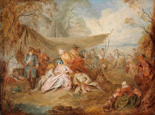 JeanBaptiste Pater - Figures Resting in a Military Encampment.webp