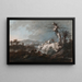 Landscape Painting with Rocky Scenery - Jean-Baptiste Pillement — framed artwork on a wall