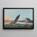 View of the Tagus in Portugal with ships and boats by rough sea - Jean-Baptiste Pillement — framed artwork on a wall