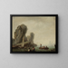 Uitzicht op de zee met vissersboten - Jean-Baptiste Pillement — ingelijst kunstwerk aan de muur