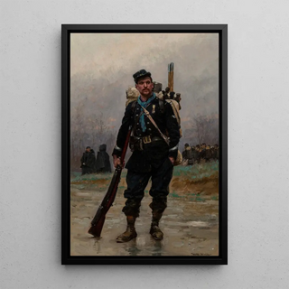 JeanBaptiste douard Detaille - A French infantryman from the FrancoPrussian War.webp