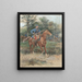 Jachthond te paard, ruiter te paard - Jean - Baptiste Édouard Detaille — ingelijst kunstwerk aan de muur