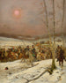 Cosaques aangevallen door de erewacht tijdens de campagne van Rusland van Napoleon - Jean-Baptiste Édouard Detaille — weergave van het kunstwerk