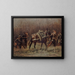 van een militaire scène met ambulance-pony's, fragment van het panorama van Champigny - Jean-Baptiste Édouard Detaille — ingelijst kunstwerk aan de muur