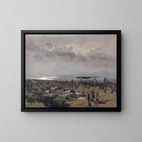 The Dream - Jean-Baptiste Édouard Detaille — framed artwork on a wall