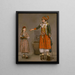 a lady in a Turkish dress and her servant - Jean-Étienne Liotard — framed artwork on a wall