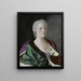 Marie-Thérèse Painting, Archduchess of Austria, Queen of Hungary and Bohemia, and Empress of the Holy Roman Empire - Jean-Étienne Liotard — framed artwork on a wall