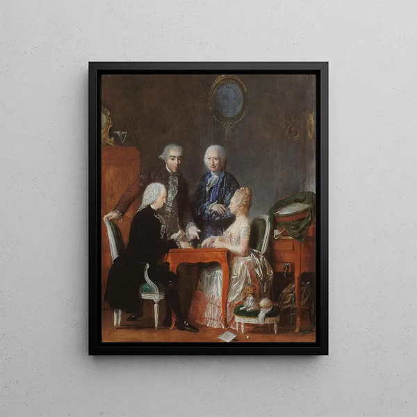 La partie de trictrac - Jean-François Garneray — framed artwork on a wall