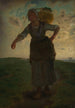 Une laitière normande à Gréville - Jean-François Millet — weergave van het kunstwerk