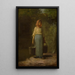 Jeune paysanne revenant du puits - Jean-François Millet | Reproduction — ingelijst kunstwerk aan de muur