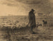 De herder die terugkeert met zijn kudde - Jean-François Millet — weergave van het kunstwerk