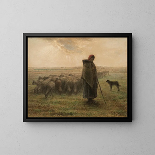 JeanFranois Millet - Shepherdess and Her Flock.webp
