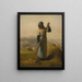 Vrouw met een hark - Jean-François Millet — ingelijst kunstwerk aan de muur