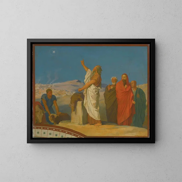 Baalam prophesies that a star will rise out of Israel - Jean-Hippolyte Flandrin — framed artwork on a wall