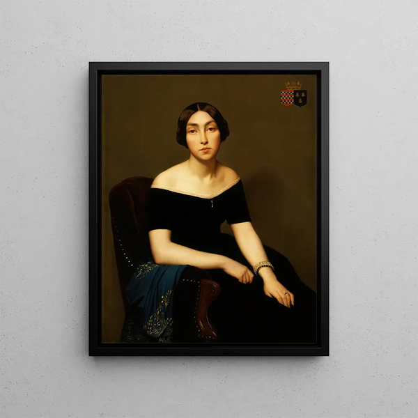 Madame Louis Antoine de Cambourg - Jean-Hippolyte Flandrin — framed artwork on a wall