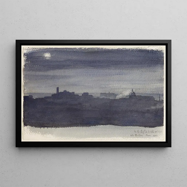 JeanHippolyte Flandrin - View of Rome at Night.webp