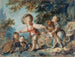 van kinderen die met twee honden spelen - Jean-Honoré Fragonard — weergave van het kunstwerk