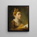 Meisje dat een boek leest - Jean-Honoré Fragonard — ingelijst kunstwerk aan de muur