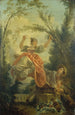 La Bascule - Jean-Honoré Fragonard — weergave van het kunstwerk