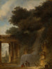 La Cascade - Jean-Honoré Fragonard — weergave van het kunstwerk