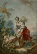 Les Joies de la maternité - Jean-Honoré Fragonard — weergave van het kunstwerk