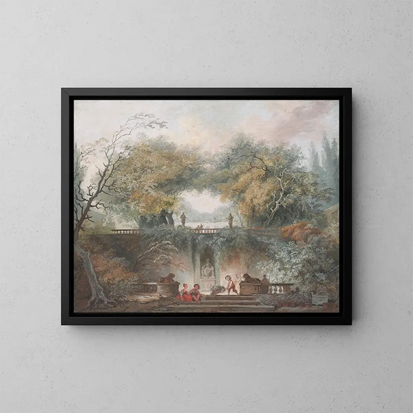 Le Petit Parc - Jean-Honoré Fragonard — ingelijst kunstwerk aan de muur