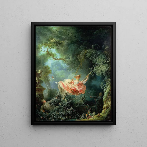 De Schommel - Jean-Honoré Fragonard — ingelijst kunstwerk aan de muur