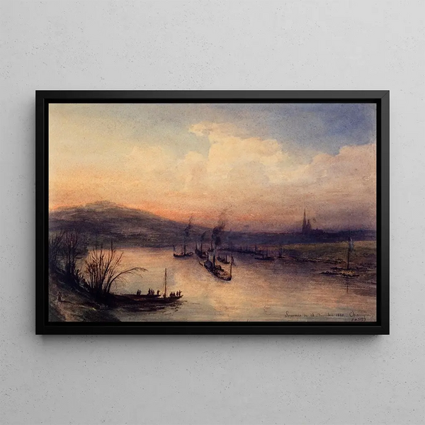 Napoleon I's return from the ashes, 1840, the Seine near Saint-Denis - Jean-Jacques Champin — framed artwork on a wall