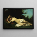 Een nimf in een bebost landschap - Jean-Jacques Henner — ingelijst kunstwerk aan de muur