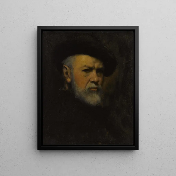 Zelfportret - Jean-Jacques Henner — ingelijst kunstwerk aan de muur