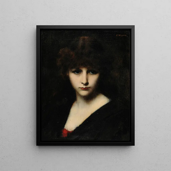 Tederheid - Jean-Jacques Henner — ingelijst kunstwerk aan de muur