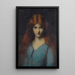 Tête de jeune fille en robe bleue - Jean-Jacques Henner — ingelijst kunstwerk aan de muur