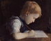 De kleine schrijver - Jean-Jacques Henner — weergave van het kunstwerk