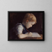 De kleine schrijver - Jean-Jacques Henner — ingelijst kunstwerk aan de muur