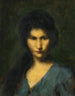 Portret van een jonge vrouw - Jean-Jacques Henner — weergave van het kunstwerk