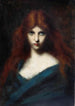 Portret van een jong meisje met rood haar - Jean-Jacques Henner — weergave van het kunstwerk