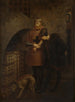 Louis XI de France die de kardinaal Balue bezoekt in zijn ijzeren kooi - Jean-Léon Gérôme — weergave van het kunstwerk