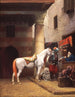De bazar van de Cairo-zadel - Jean-Léon Gérôme — weergave van het kunstwerk