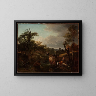 JeanLouis Demarne - Landscape with a waterfall.webp
