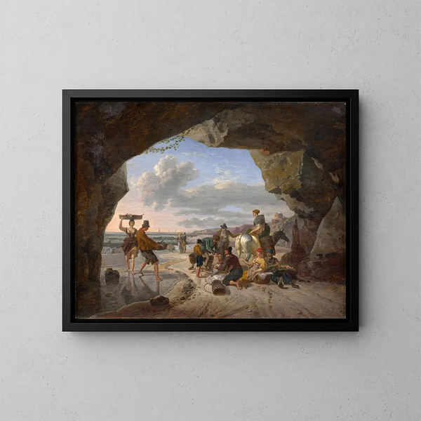 Return from Fishing - Jean-Louis Demarne — framed artwork on a wall